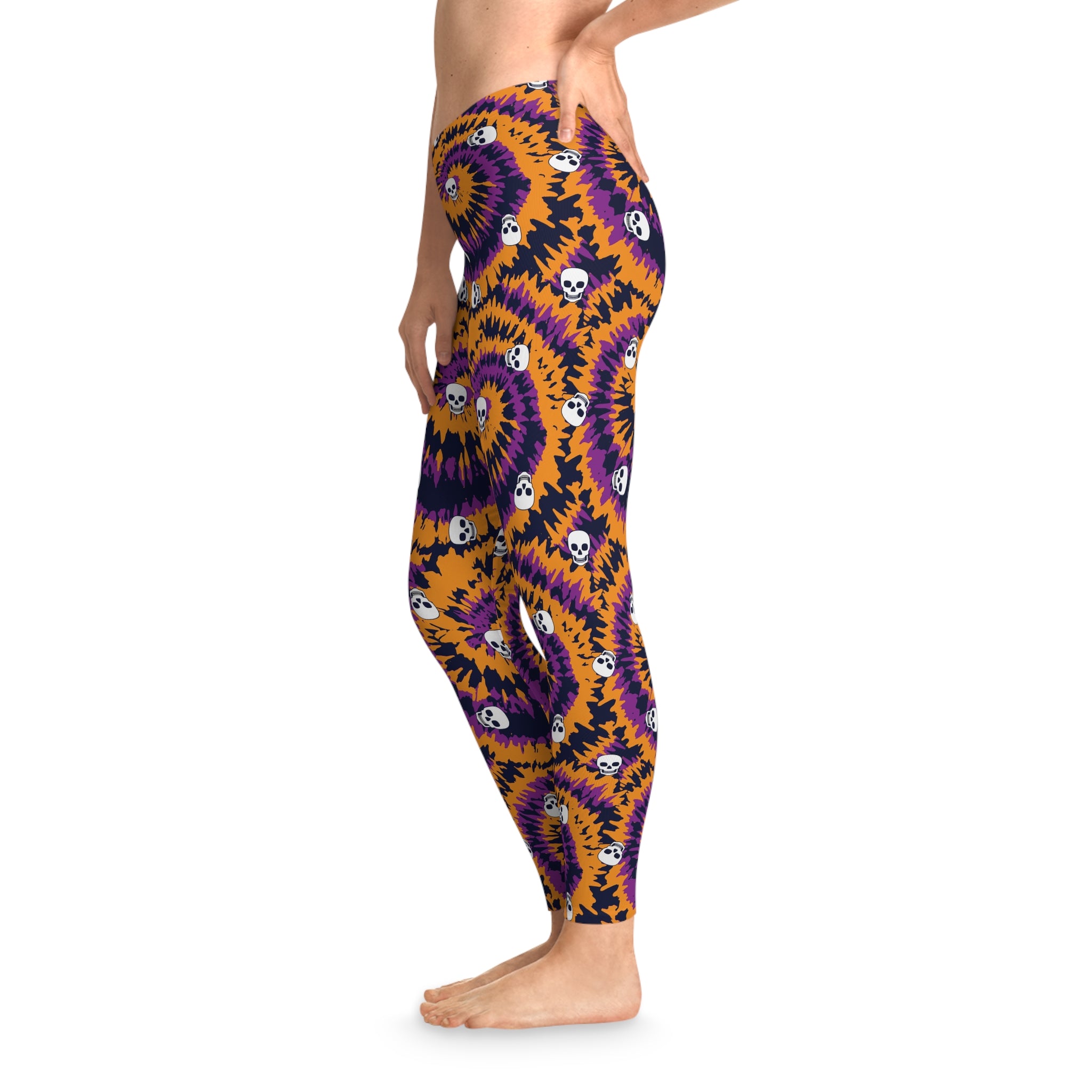Groovy Tie Dye Skull Leggings